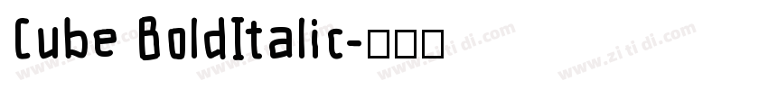 Cube BoldItalic字体转换